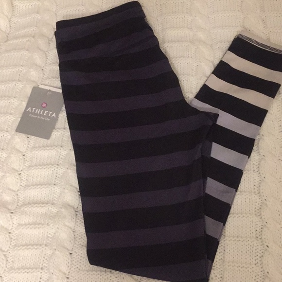 Athleta Pants - Athleta ombré striped leggings